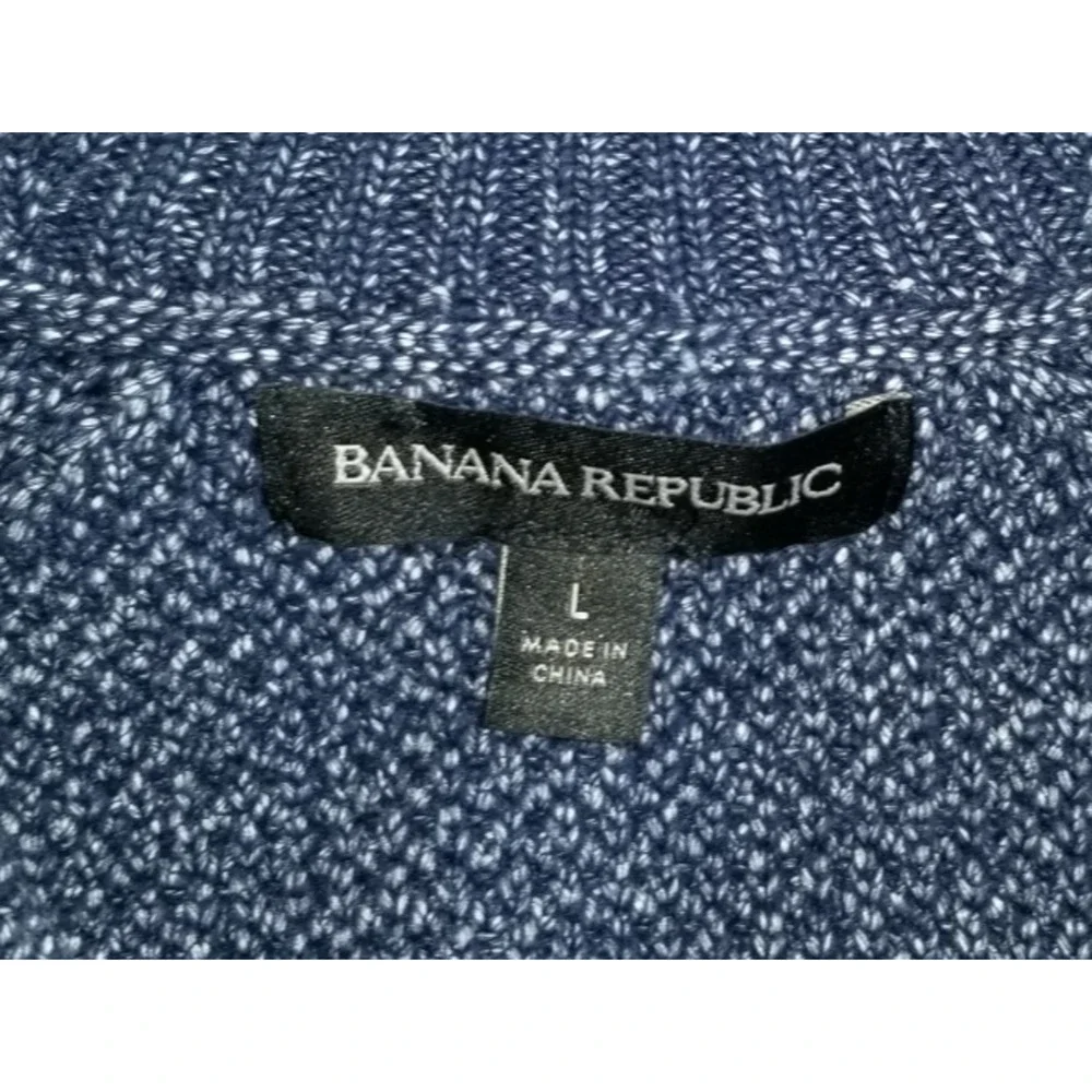 Mens Sweater-BANANA REPUBLIC-blue marled 